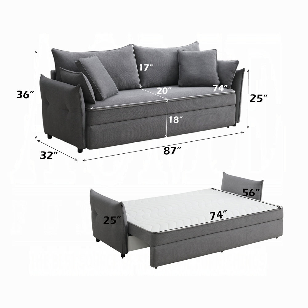 Cais Schlafsofa mit Stauraum in Grau