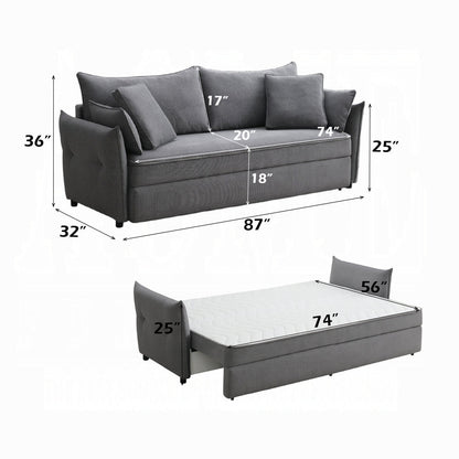 Cais Schlafsofa mit Stauraum in Grau