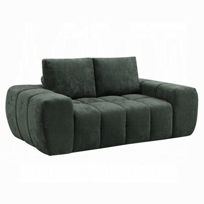 Cushy Condo Size 2 & 3 Seater Plush Sofas - Dark Green