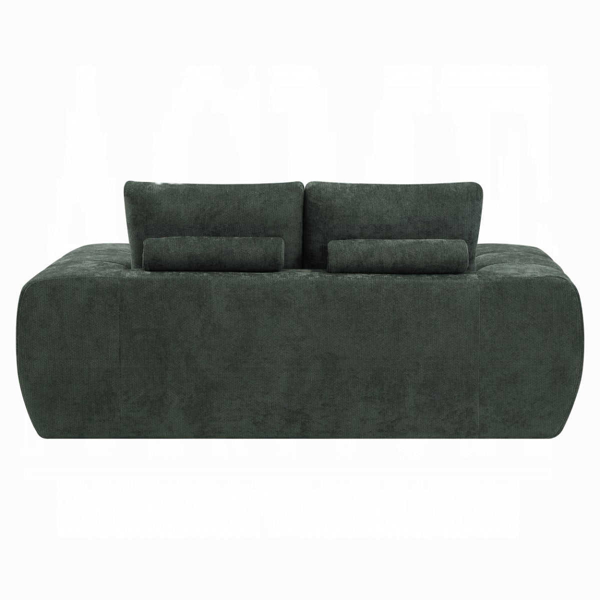 Cushy Condo Size 2 & 3 Seater Plush Sofas - Dark Green
