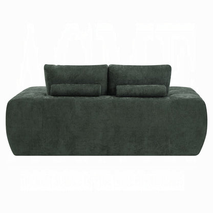 Cushy Condo Size 2 & 3 Seater Plush Sofas - Dark Green