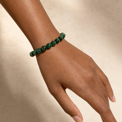 Malachite Bead Bracelet