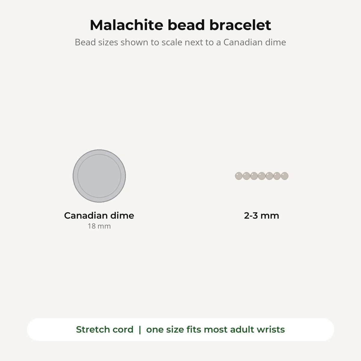 Malachite Bracelet - 2-3mm