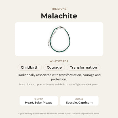 Malachite Bracelet - 2-3mm