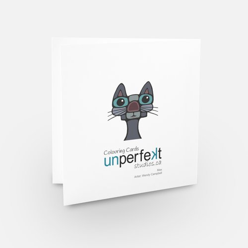 Mal-Grußkarte - Kater Max