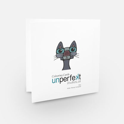 Mal-Grußkarte - Kater Max