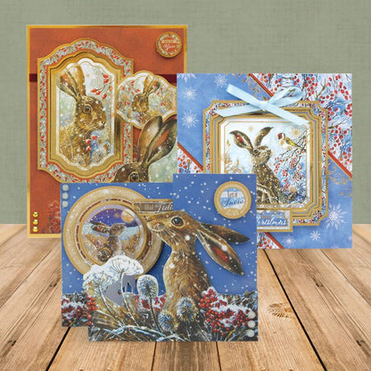 Meadow Hares At Wintertime Luxury Topper Collection