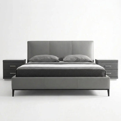 Melbourne Grey Leather Bed
