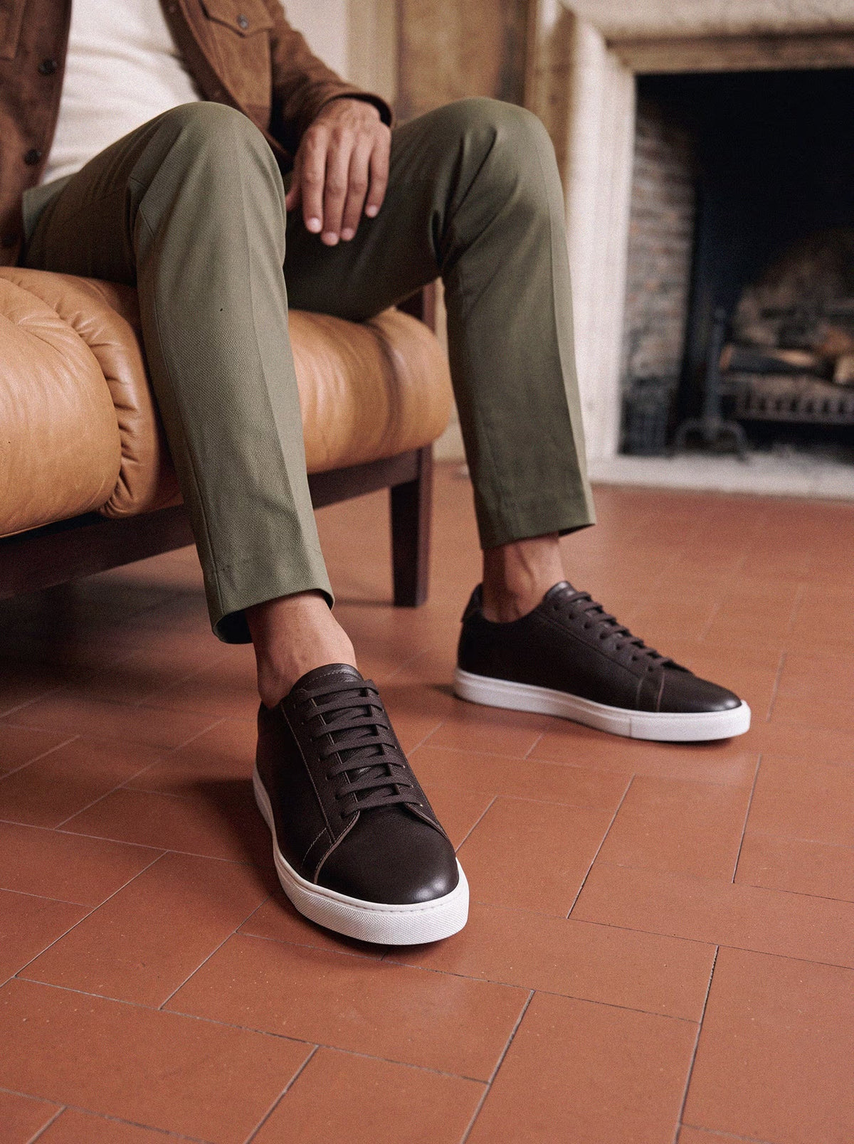 Dark Brown Calfskin Città Sneaker