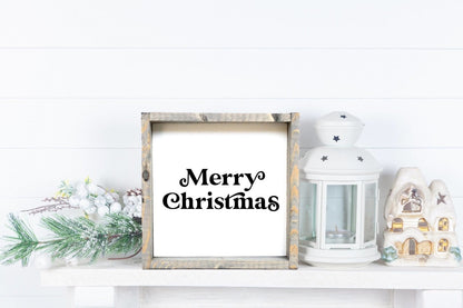 Fröhliche Weihnachten Mini Holzschild