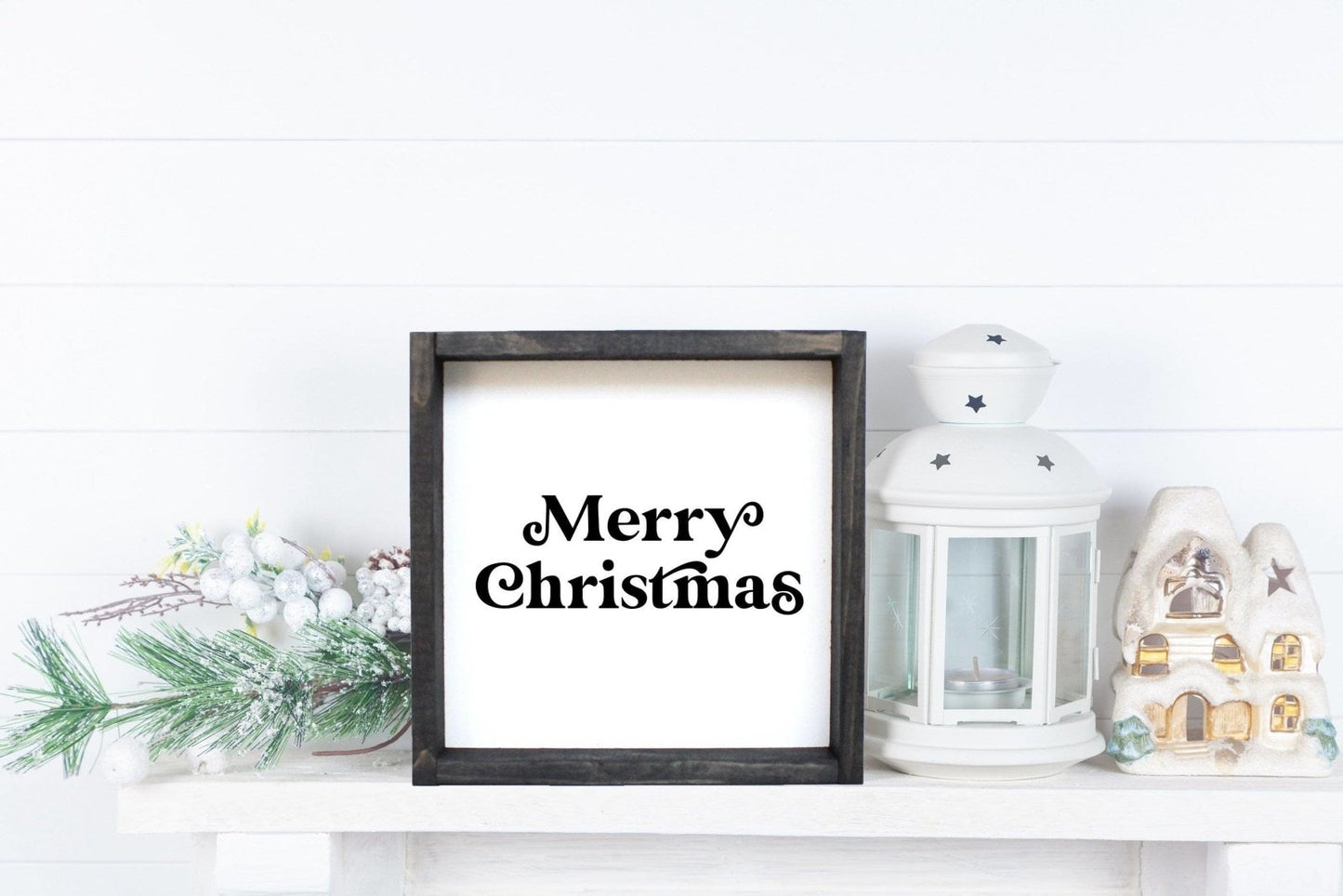 Fröhliche Weihnachten Mini Holzschild