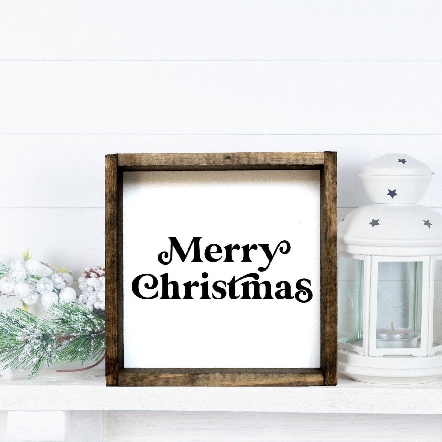 Fröhliche Weihnachten Mini Holzschild