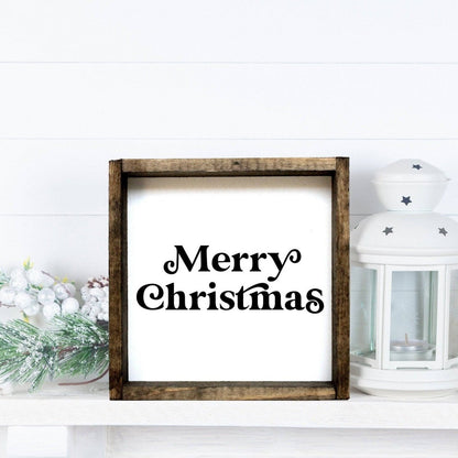 Fröhliche Weihnachten Mini Holzschild