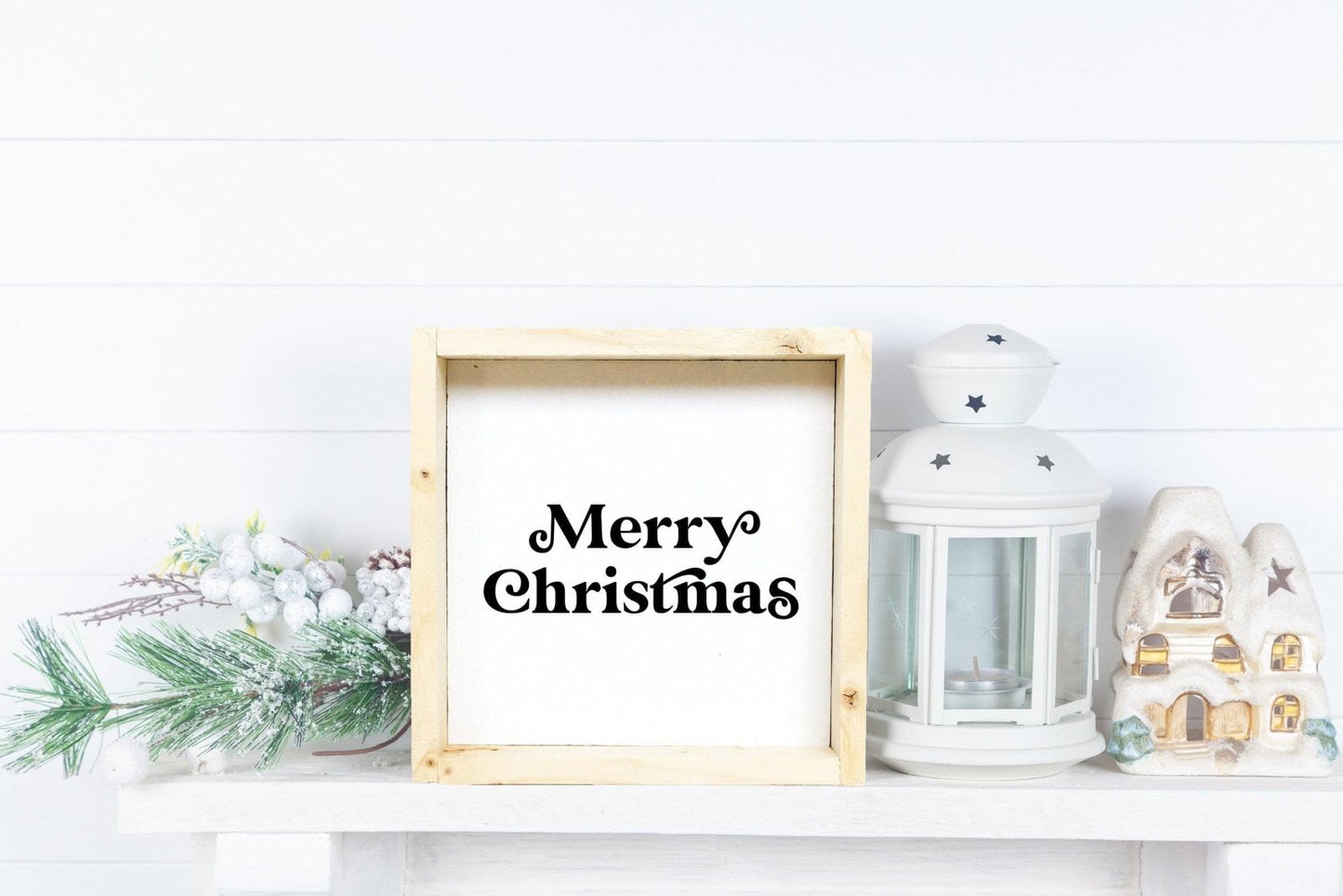 Fröhliche Weihnachten Mini Holzschild