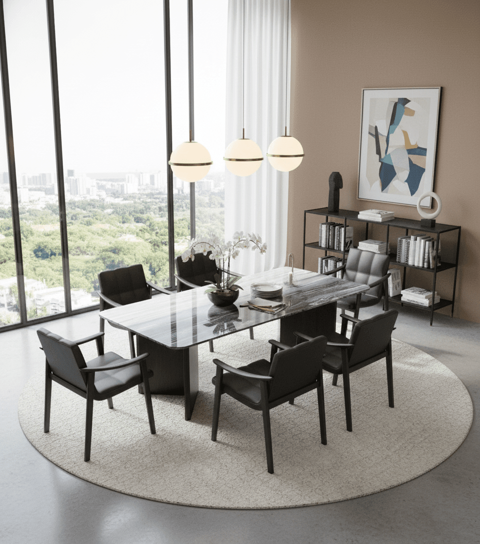Metropolitan Grand Dining Room Set with 6-8 Chairs