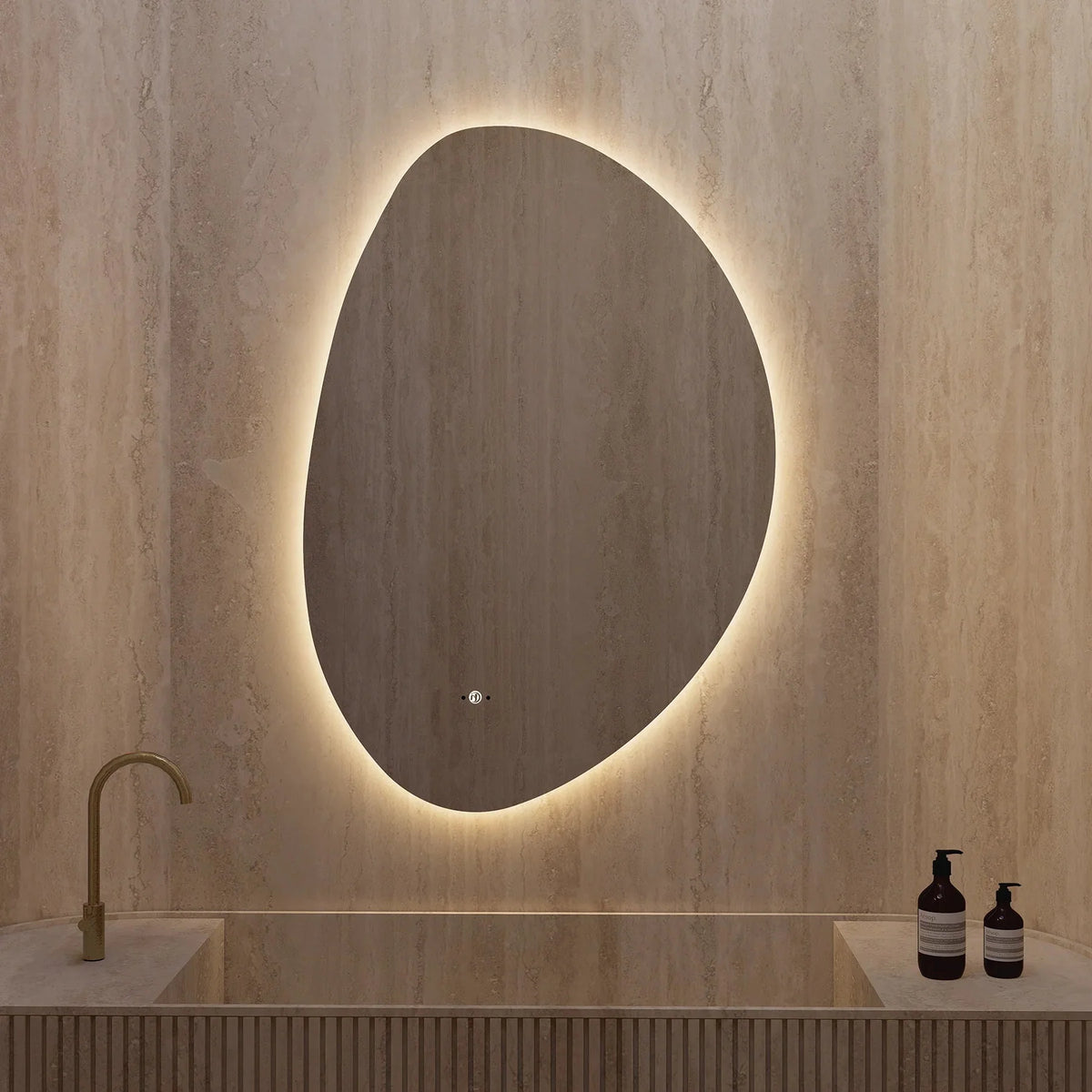 Minimalist LED Bathroom Mirror, Anti-Fog, Touchless Control – 24"x36" / 26"x38"
