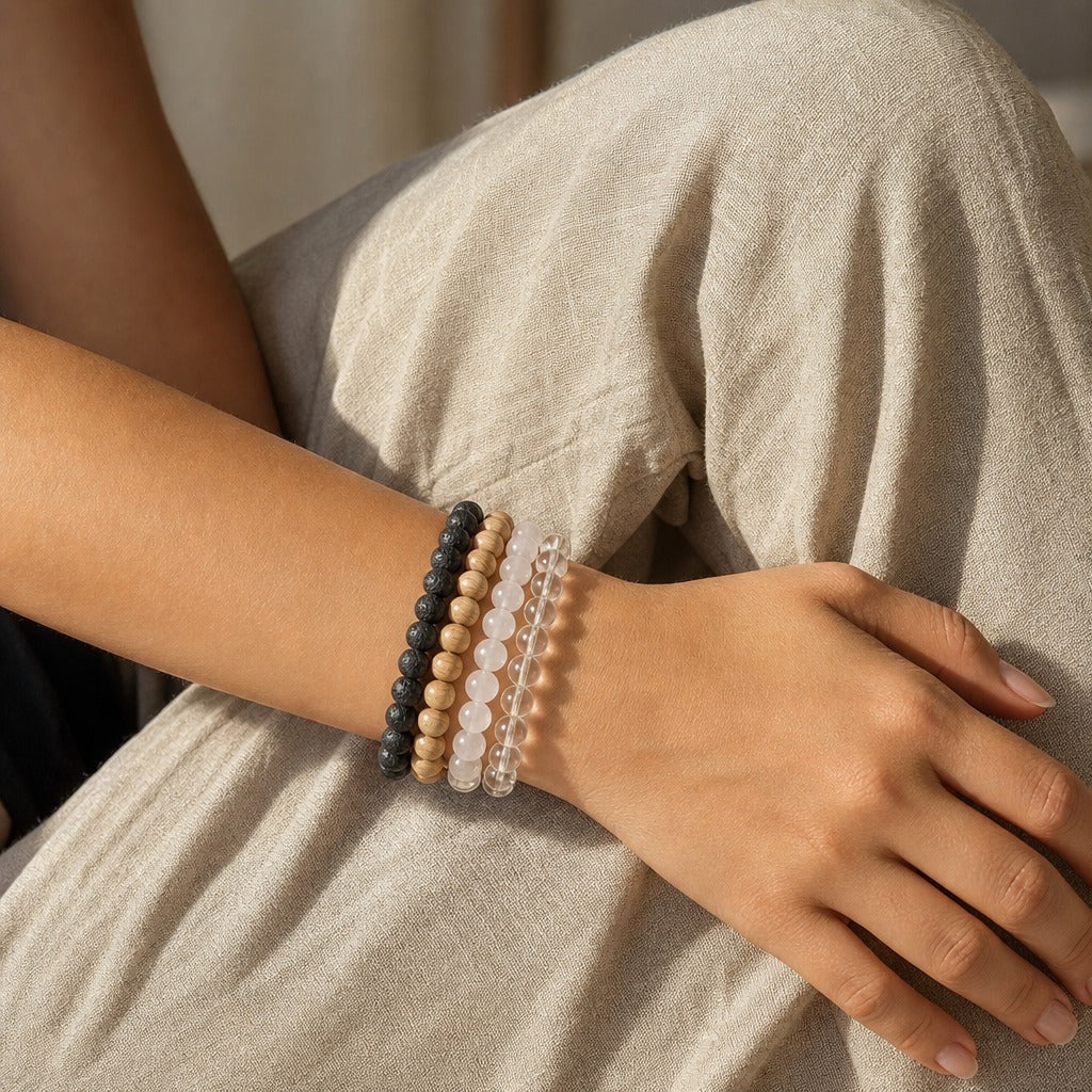 Moonstone Bead Bracelet