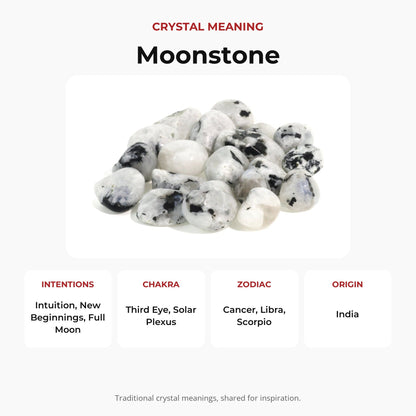 Rainbow Moonstone Tumbled Stones - India
