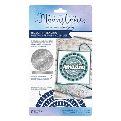 Moonstone Dies - Ribbon Threading Nesting Frames - Circles