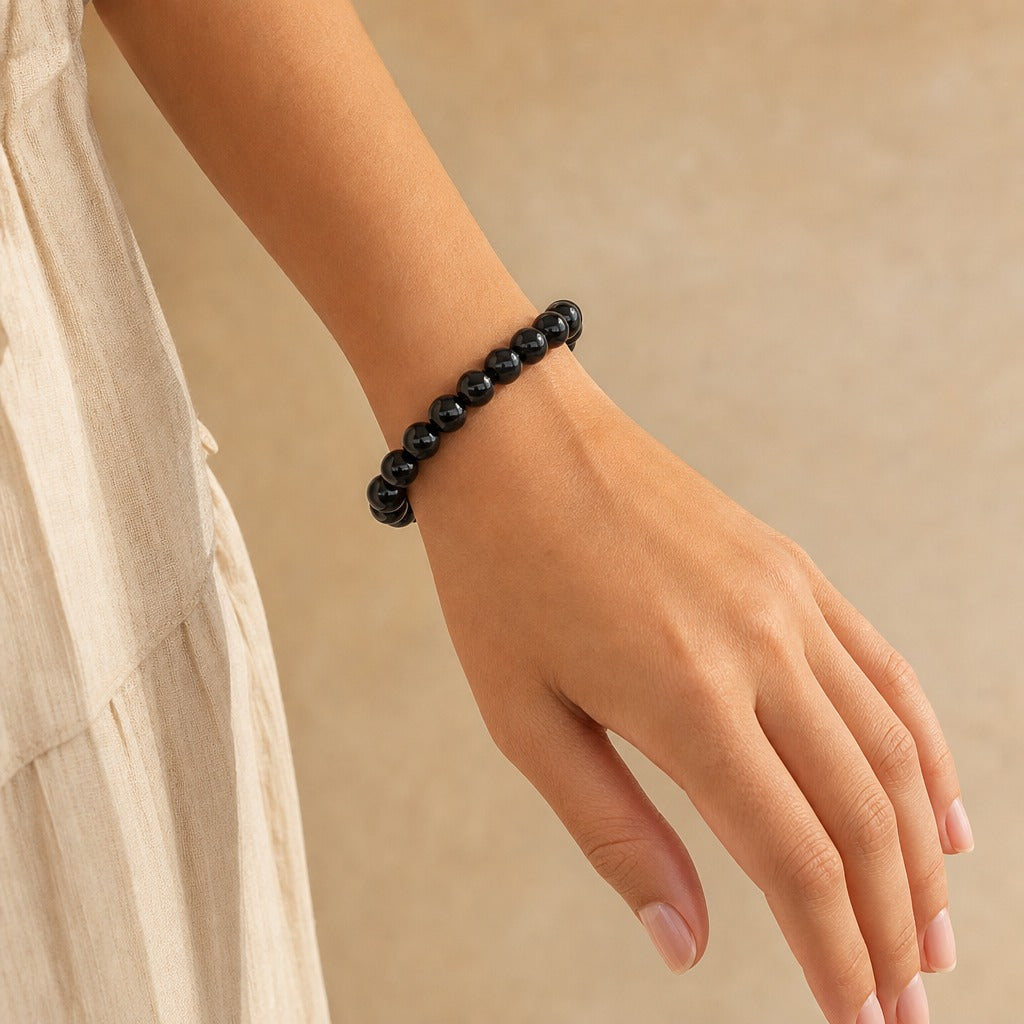 Onyx Bead Bracelet