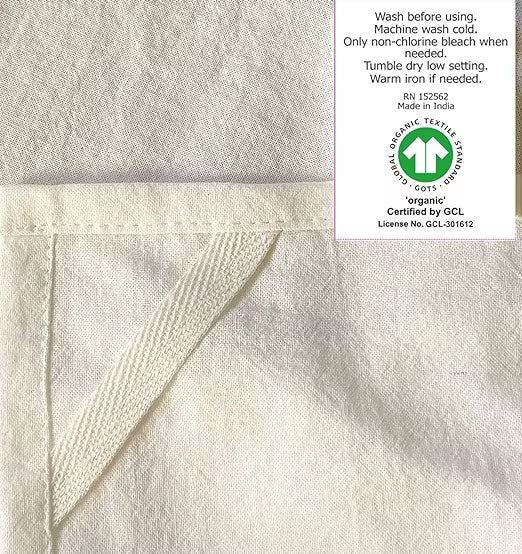 100% Organic Cotton Tea Towel - Cardinal