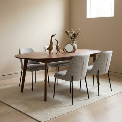 Orla Oval Dining Table Walnut Brown