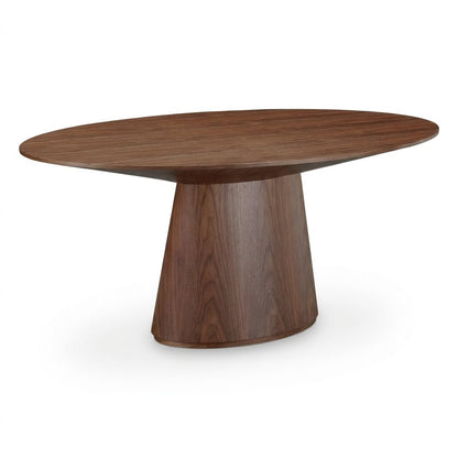 Orla Oval Dining Table Walnut Brown