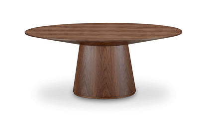 Orla Oval Dining Table Walnut Brown