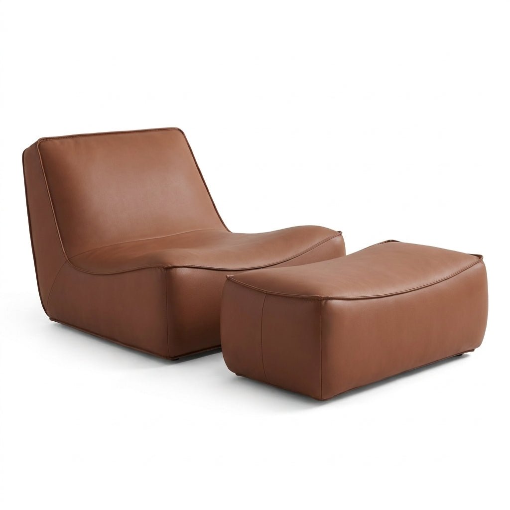 P02 Einzelsessel und Ottoman-Set