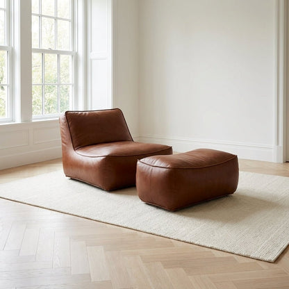 P02 Einzelsessel und Ottoman-Set