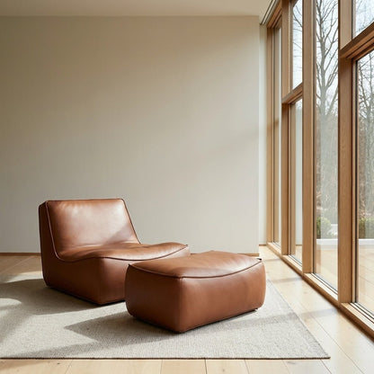P02 Einzelsessel und Ottoman-Set