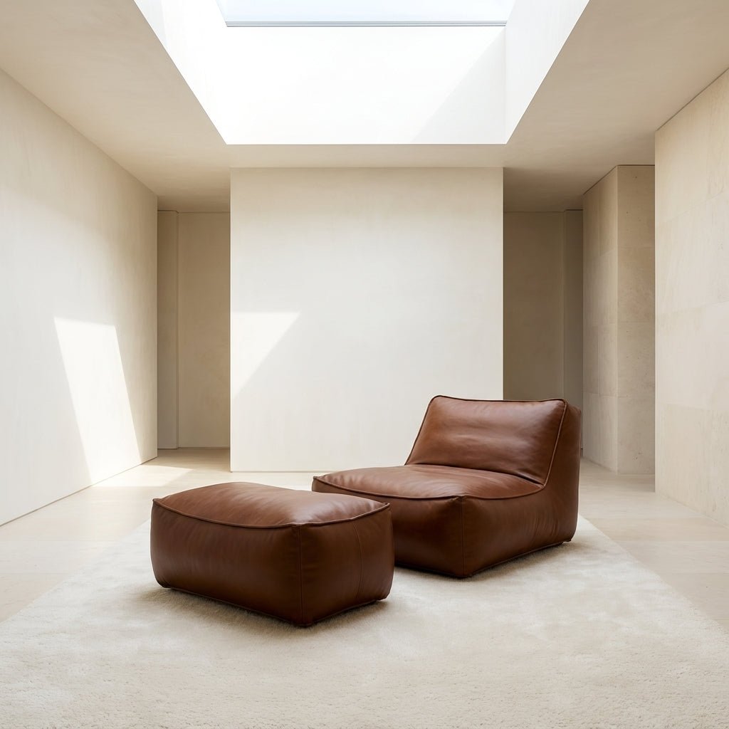 P02 Einzelsessel und Ottoman-Set