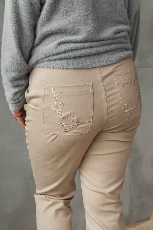Pantalon cargo beige