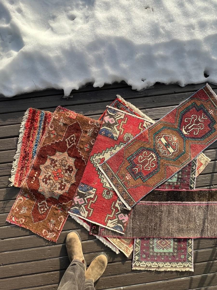 Persian Bijar Mini Rug | 2' 11" x 2' 5"