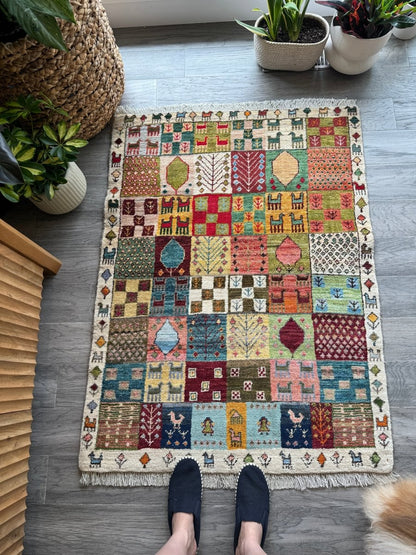 Persian Gabbeh Rug | 2' 10" x 3' 10"