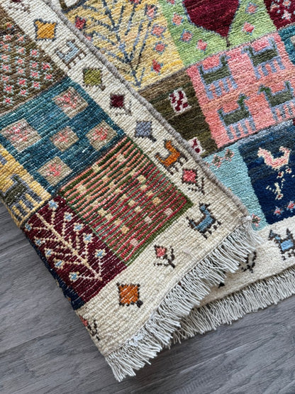 Persian Gabbeh Rug | 2' 10" x 3' 10"