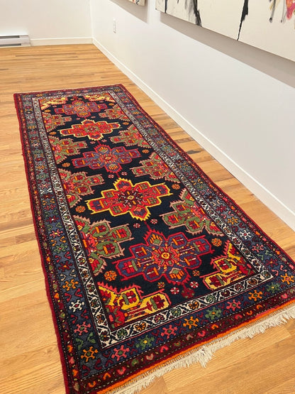 Persian Hamadan Runner Rug | 3' 5" x 8' 3"
