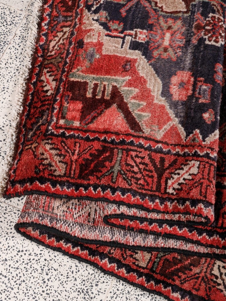 Persian Hamadan Runner Rug | 3' 5” x 10' 8"
