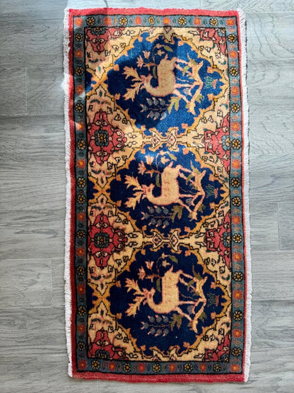 Persian Kashan Rug | 1' 6" x 3' 2"