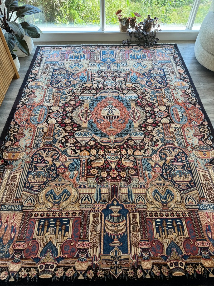 Persian Kashmar Rug | 6' 7" x 9' 4"