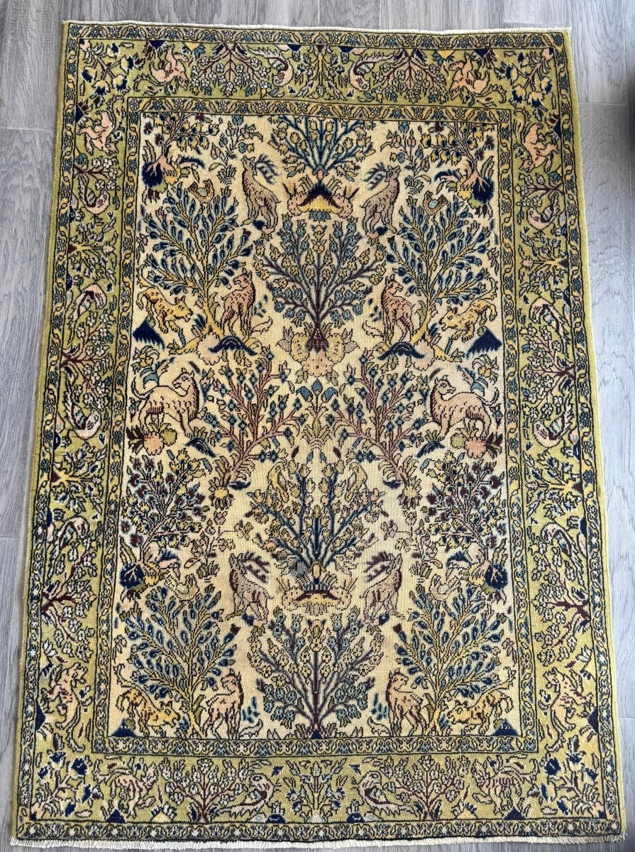 Persian Qom Rug | 3' 6" x 5' 1"