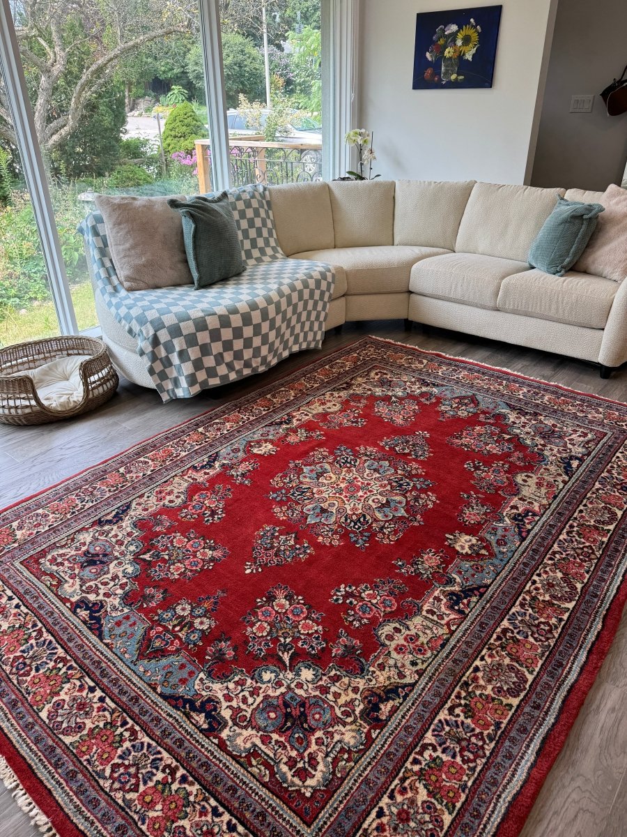 Persian Sarouk Rug | 6' 1" x 8' 10"