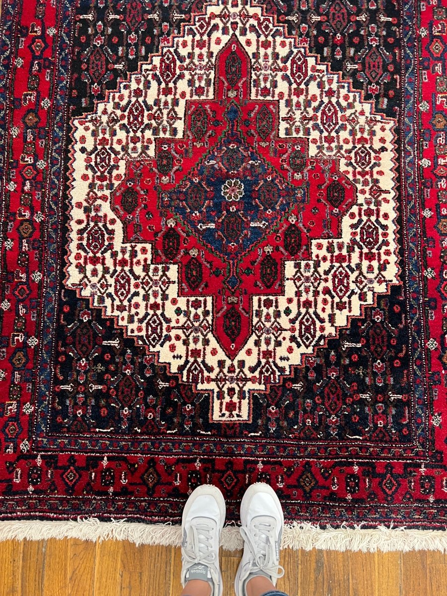 Persian Senneh Rug | 4' 2" x 5' 3"