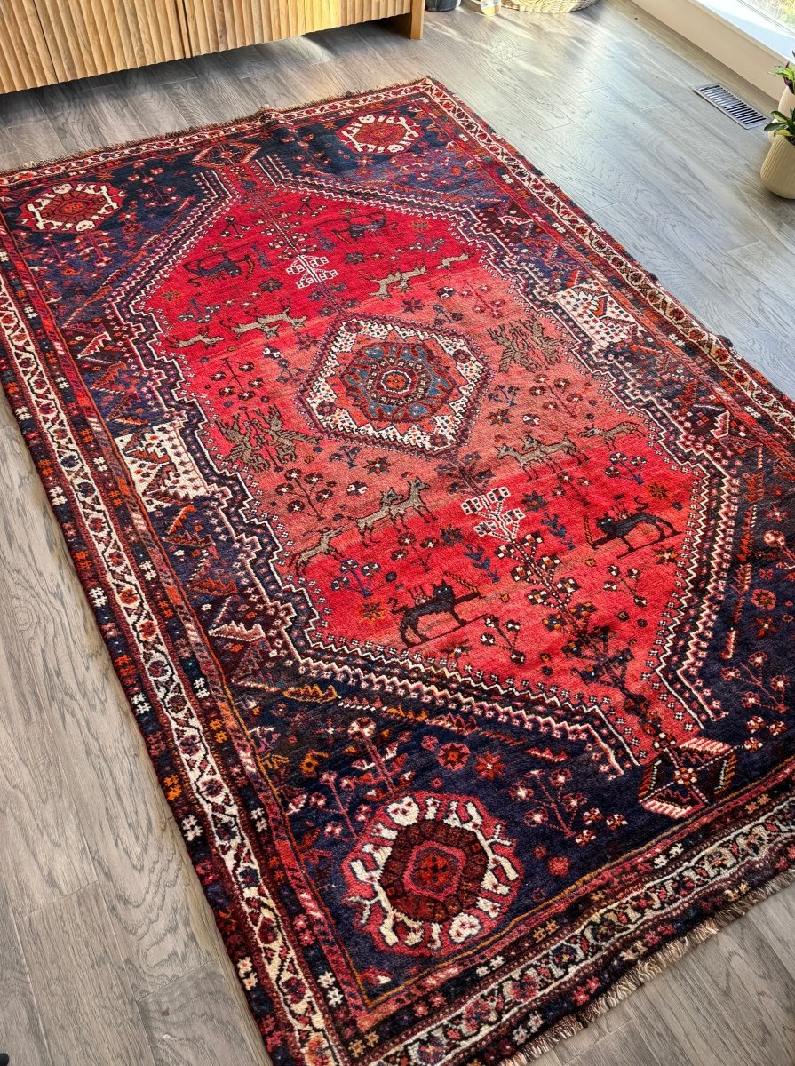 Persian Shiraz Rug | 5' 5" x 8' 2"