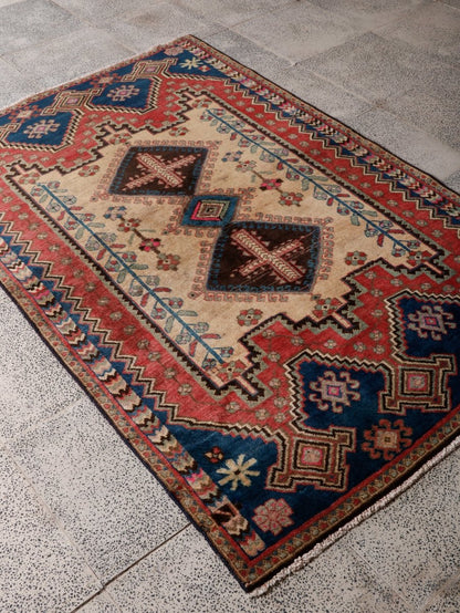 Persian Afshar Rug | 3' 11” x 6' 1"