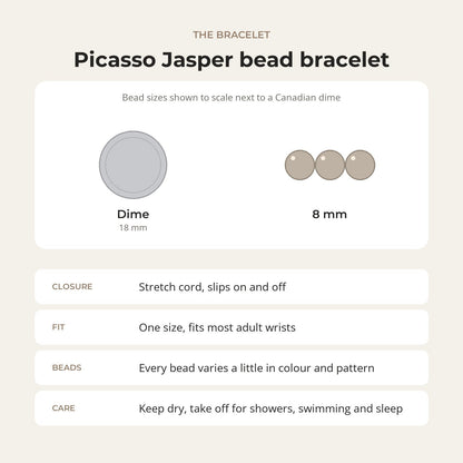 Picasso Jasper Bead Bracelet