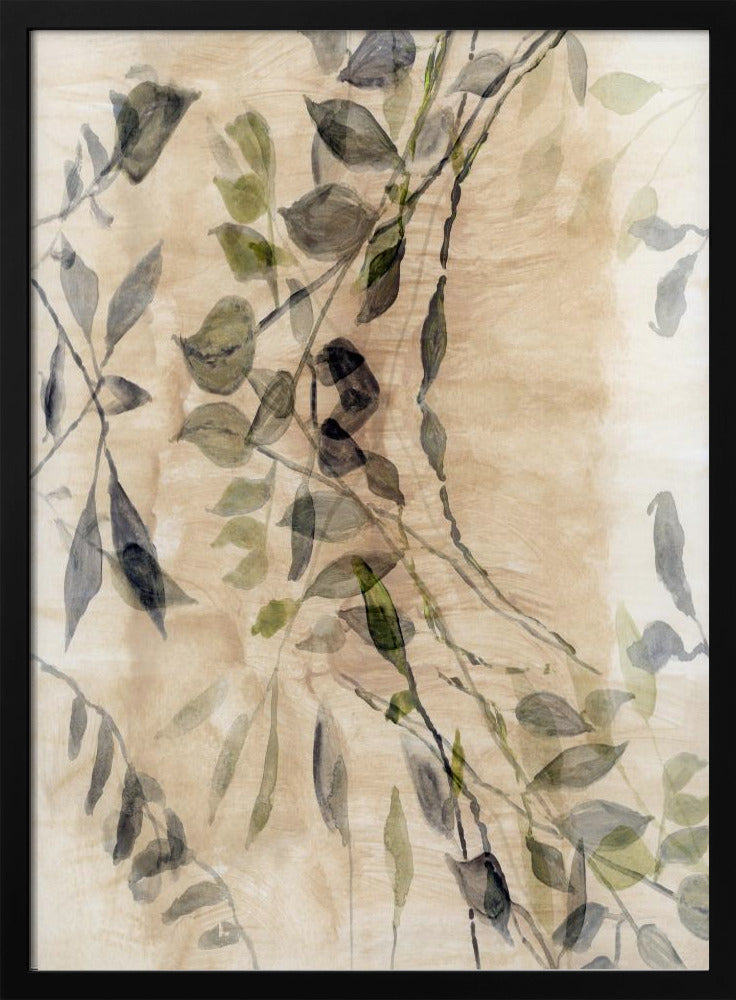 Wall art Colour Washed Leaves No3