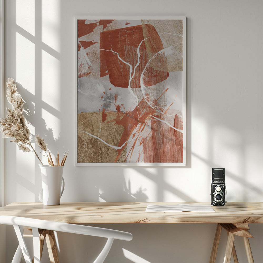Wandbild Goldener Globus 2