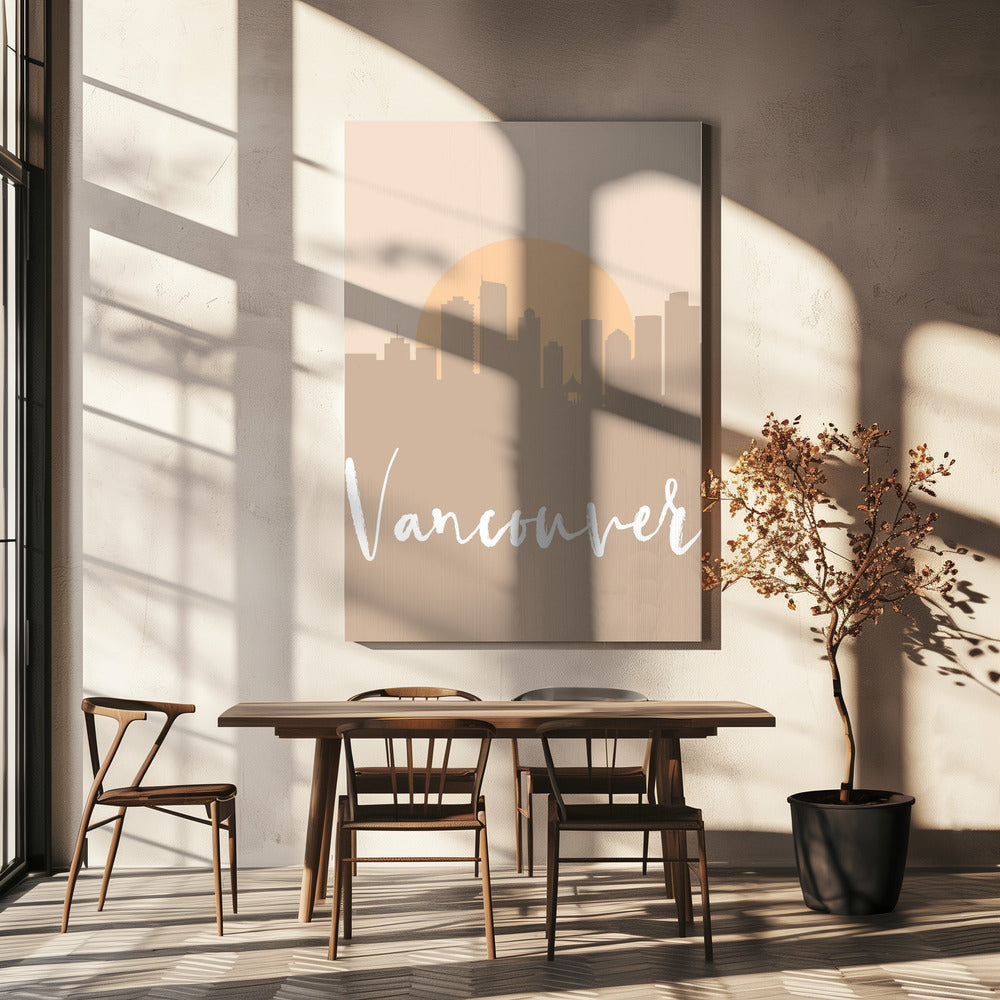 Wall art Skyline Earth Tone 2 90
