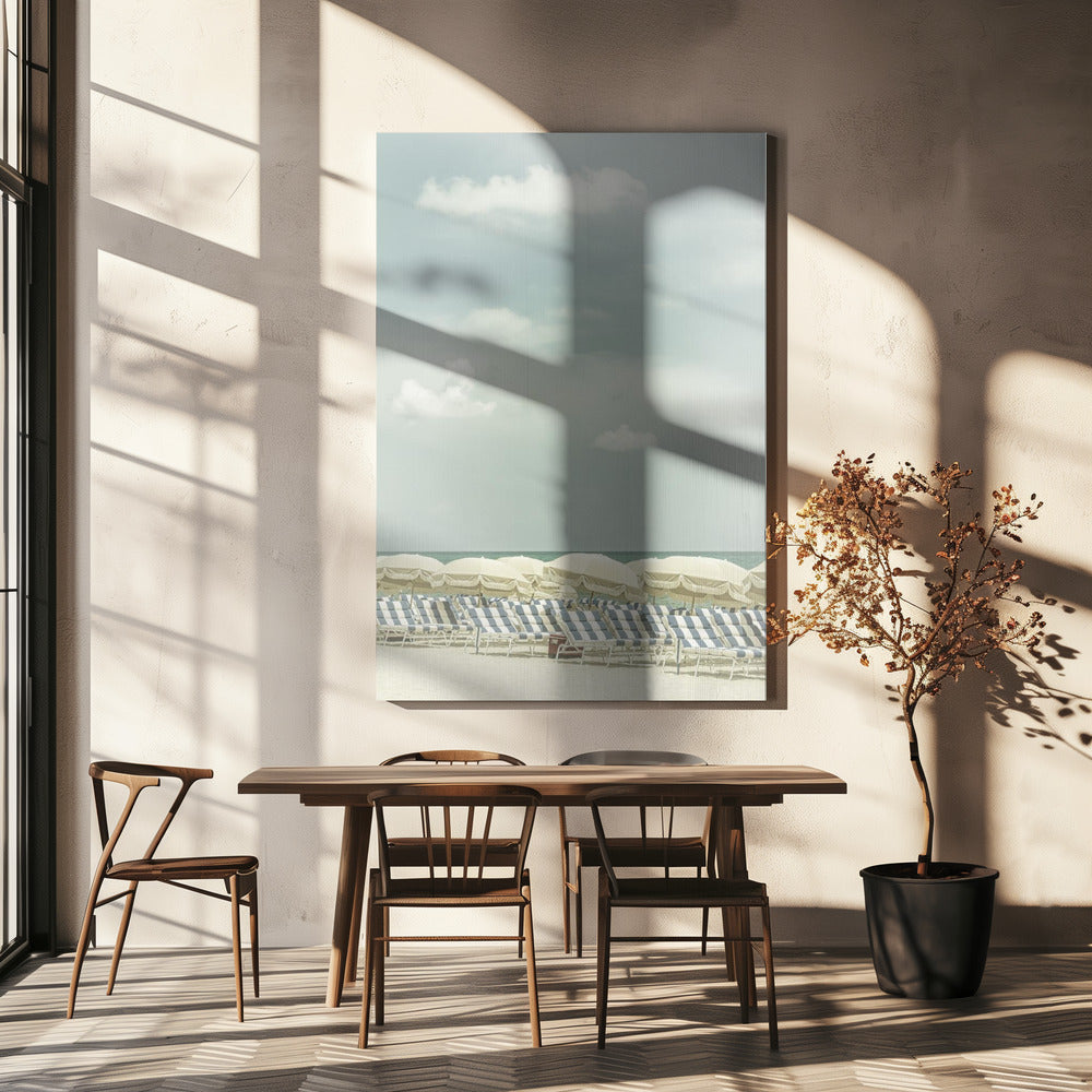 Wall art Vintage beach scene